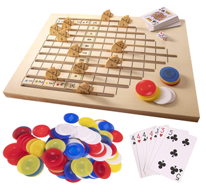Jeu de société de course de chevaux en bois avec figurines de chevaux en métal et dés, jeu de table familial portable pour 6 joueurs - Product Image 4