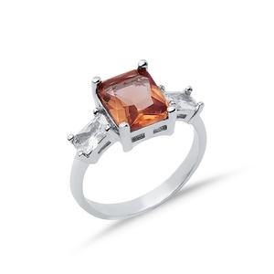 8x10mm forma cuadrada Baguette CZ sultanita piedra racimo anillo para compradores al por mayor rodio plateado 925 joyería de plata esterlina - Product Image 3