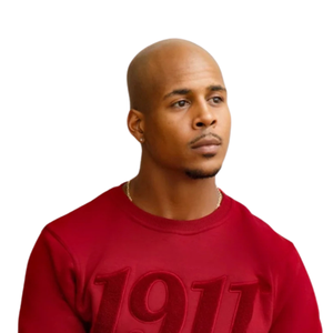 Sudadera de chenilla sólida, jersey de cuello redondo de algodón pesado granate, ropa de fraternidad griega KAP para hombres, informal - Product Image 6