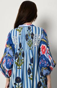 Robes pour femmes personnalisées et imprimées, brodées, à imprimé floral, à col rond et à manches longues, élégantes et vintage - Product Image 4