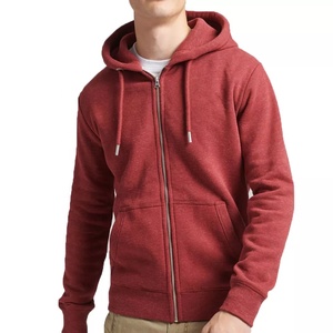 Sudaderas con capucha y cremallera de lana de peso pesado OEM, sudaderas de gran tamaño Unisex con logotipo personalizado, diseño forrado de punto, estampado para invierno de talla grande - Product Image 2