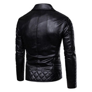Veste en cuir à fermeture éclair pour hommes, vêtements d'hiver à col rabattu sur mesure Veste d'hiver à séchage rapide respirante à la mode pour adultes - Product Image 6