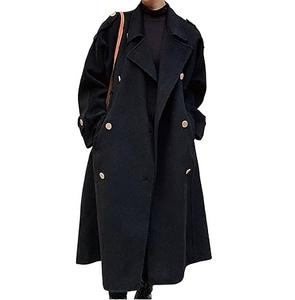 Manteaux Trench Femme Automne Hiver 2026 – Manteau Trench Élégant de Haute Qualité, Chaud, Respirant, avec Ceinture et Boutons Simples, en Mélange de Laine - Product Image 2