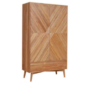 Ensemble de chambre à coucher au design minimaliste avec armoire à deux portes, style moderne pour meubles de chambre - Product Image 2