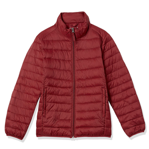 Veste d'hiver fine matelassée pour homme avec col montant, garniture en fourrure, fermeture éclair et tissu en toile - Prix de gros bon marché - Product Image 4