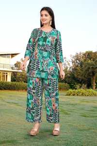 Kurti imprimé en rayonne pure magnifiquement conçu avec Salwar Kameez pour les vêtements de fête indiens et pakistanais - Product Image 2