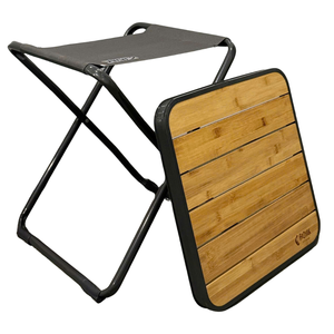 Hua Cheng Foldable <b>Bamboo</b> <b>Stool</b> With Fabric Top Modern Design For Living Room Home Furniture Extra Seat Footrest Storage Box - Product Image 2