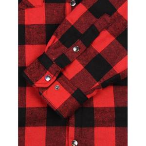 2025 polyester polaire doublure hiver plaid et velours chaud flanelle chemise hommes vestes - Product Image 4