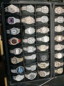 Iced Luxury Stainless Steel Analog Chronograph <b>Watch</b> VVS Moissanite Stones Diamond Look Hip Hop Statement Timepiece <b>Mechanical</b> - Product Image 6