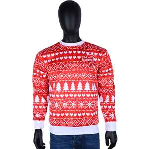 Men's New Winter Merry Christmas Gnome Solid Fleece Breathable Hooded Long Sleeve Pullover Sweatshirt - Product Image 1