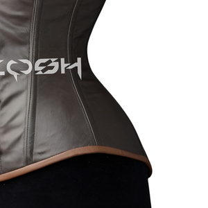 Corset de taille en cuir steampunk avec fermoir et sangles réglables - Product Image 4