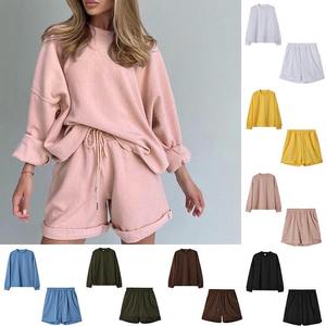 Ropa de moda de mujer personalizada, conjuntos cortos de motorista de 2 piezas de verano, traje informal acanalado ajustado, conjuntos de dos piezas para ropa de mujer - Product Image 4