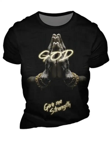 Venta directa de fábrica, camisetas con estampado de sublimación para hombre, camiseta de manga corta hecha de poliéster 100% con estampado completo para hombre - Product Image 4