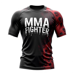 Rashguards de MMA et BJJ de qualité supérieure, impression personnalisée par sublimation HD, durables, respirants, extensibles, légers et anti-UV - Product Image 1