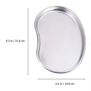 Bandejas de instrumentos quirúrgicos de acero inoxidable curvadas en forma de riñón de alto grado 3 Set Bandeja médica Fuente de alimentación manual - Product Image 2