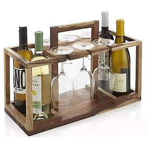 Porte-couverts en bois fabriqué à la main pour la cuisine | Support de cuillère pour table à manger | Boîte de rangement pour vaisselle avec poignée - Product Image 5