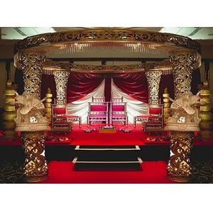 Mandap de Boda Exclusivo de Cuatro Pilares, Pilares Deliciosos, Mandap de Boda Queen, Mandaps de Boda de FRP Asequibles, Venta en Nueva York - Product Image 1