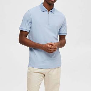 Venta al por mayor de ropa de hombre con media cremallera Golf impreso bordado polos algodón poliéster personalizar con diseño de logotipo personalizado camisas - Product Image 1