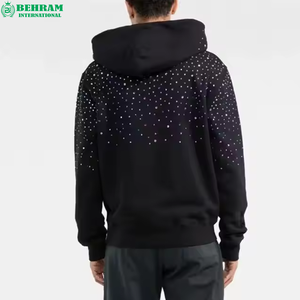 Sweat à capuche vintage personnalisé pour hommes 100% coton 400 GSM épaule tombante surdimensionné recadrée Street Wear sweats à capuche pour hommes - Product Image 3