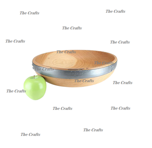 Bol de service en acier inoxydable et en bois pour table de mariage, usage domestique, hôtel, salade, fruits, prix de gros - Product Image 6