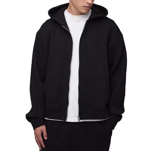 Sweats à capuche en molleton 100% coton de qualité supérieure pour l'hiver avec impression par transfert thermique, fermeture éclair intégrale, vente en gros, poids lourd - Product Image 1