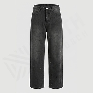 Pantalones Vaqueros Ligeros para Hombre, Estilo Holgado, Venta al por Mayor, Ropa Deportiva Informal para Adultos, Invierno, Corte Recto, Color Personalizado, Alta Calidad - Product Image 1