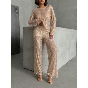 Pantalons en tulle pour femmes en gros avec paillettes et pantalons à sequins - Product Image 2