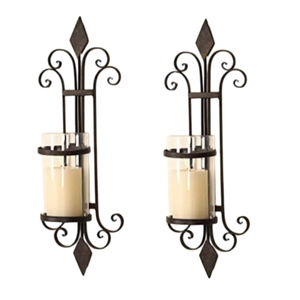 Exclusive Quality Black Metal Wall <b>Sconce</b> Tea <b>Light</b> Holder Fabulous Leaf Design Home Decoration Candle Holder In Cheapest Price - Product Image 6