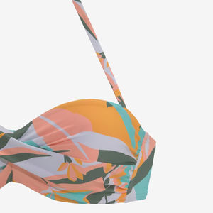 Ensemble de bikini bandeau push-up pour femmes, maillot de bain deux pièces, uni, logo sur le devant, vêtements de plage, maillot de bain, fournisseur en gros OEM - Product Image 5