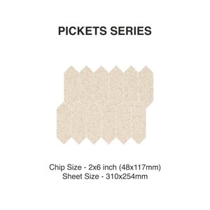 Forma de piquete 2x6 pulgadas interior/exterior azulejos de mosaico de porcelana de cuerpo completo brillante/chip de albaricoque mate para pared Interior de sala de estar - Product Image 2