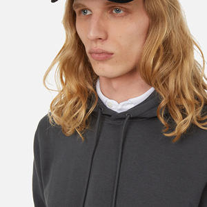 Luxe hommes 100% coton 2XL surdimensionné lourd pull à capuche 10D impression Hip Hop Streetwear solide diverses couleurs pour l'hiver - Product Image 5