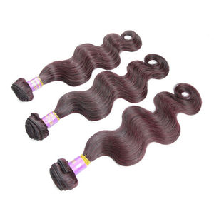 Tissage de cheveux humains Remy brésiliens de qualité 9A et 7A # Extensions de cheveux ondulés 99J, double trame, longueur étirée 8 pouces, pour femmes - Product Image 5