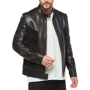 Veste en cuir d'hiver pour homme de haute qualité avec logo personnalisé, col montant, vêtements de mode, style streetwear, veste pour homme - Product Image 3