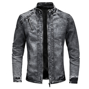Chaqueta Vaquera Desgastada a Precio Razonable para Hombre, Informal, con Logotipo Personalizado Impreso, de Alta Calidad, Resistente al Viento y Ecológica - Product Image 2