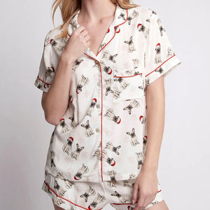 Set <span class=keywords><strong>Pigiama</strong></span> Estivo da <span class=keywords><strong>Donna</strong></span> in <span class=keywords><strong>Cotone</strong></span> <span class=keywords><strong>Biologico</strong></span> Personalizzato Beefey, 2 Pezzi, Oversize, Casual, Maniche Corte - Product Image 5