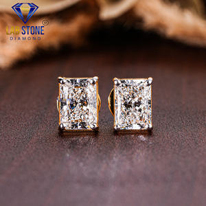 3.85 TDW ต่างหูสตั๊ดเปล่งปลั่ง labgrown hpht/cvd เพชร VS1ความชัดเจนมาตรฐาน IGI ทอง18K พร้อมเครื่องประดับใส VS1 - Product Image 2