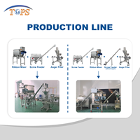 Machine de remplissage et de scellage de poudre facile à nettoyer pour café, matcha, cacao, thé vert, poudre sèche, avec remplisseur à vis sans fin