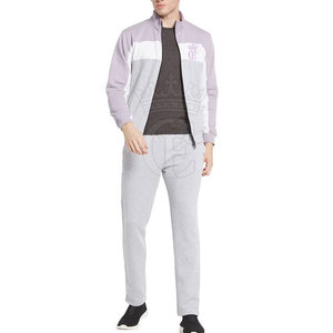 ชุดวอร์มผ้าฝ้าย100% ของผู้ชายชุดใส่ลำลองขนาดใหญ่พิเศษคอกลมระบายอากาศได้ดีลายพื้นสำหรับฤดูหนาว - Product Image 2