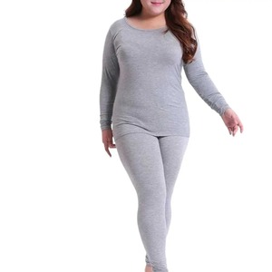 Top térmico de manga larga de algodón para mujer y Calzoncillos largos, conjunto de ropa interior térmica de lana merino transpirable - Product Image 4