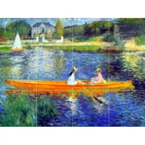 Art Renoir Cerámica Backsplash Baño Azulejo 1367-Seine Mural para Baños - Product Image 1