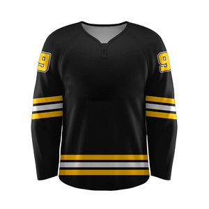 Concevez vos propres maillots de hockey sur glace personnalisés vente en gros de tissu en maille respirante conception d'impression par sublimation OEM ODM approvisionnement d'usine - Product Image 1