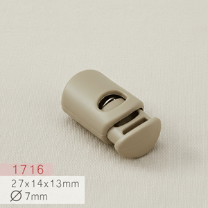 Verrou de cordon en plastique ABS sans nickel, à trou simple ou double, avec ressort, type XB-52, vente en gros d'usine, personnalisation acceptée #   Cordon de serrage - Product Image 1
