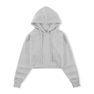 Top corto para mujer Sudadera con capucha de manga larga Casual Fleece Sudadera con capucha Tee Dance top - Product Image 5