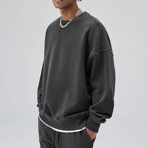 Alta calidad OEM Plain Heavyweight ácido lavado Logo impreso algodón Oversize personalizado sudadera para hombre para el invierno - Product Image 1