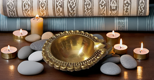 Lampe à huile en laiton de qualité supérieure faite à la main traditionnelle indienne dorée Akhand Diya accessoire artisanal pour une utilisation décorative de Diwali - Product Image 3