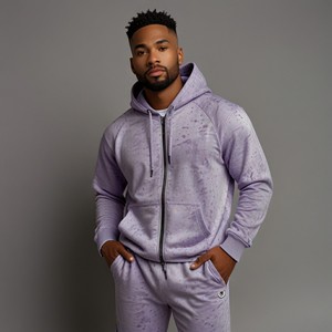 2025 survêtements de lavage à l'acide en coton de qualité supérieure pour hommes ensembles de survêtements coupe-vent avec logo personnalisé en vente sous marque privée d'Ayat Export - Product Image 1