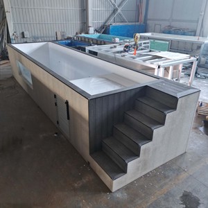 Piscine Spa Extérieure Multifonctionnelle Prête à l'Emploi Hors-Sol avec Pompe Intelligente, Bassin de Nage en Fibre de Verre et Cadre (Ventes) - Product Image 5