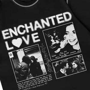 เสื้อผ้าแนวสตรีทสำหรับผู้ชายผ้าฝ้าย GSM หนาพิมพ์ลายตามสั่งแขนสองชั้นสไตล์280 - Product Image 2