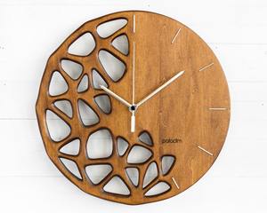 Horloge murale en bois de qualité supérieure-Design artistique fait à la main avec mouvement à quartz pour maisons modernes - Product Image 1