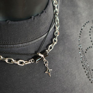 Camiseta Personalizada Vintage de Algodón 100% con Estampado Gráfico, Lavado Ácido, Corte Holgado y Recto, con Pedrería para Hombre - Fabricante - Product Image 5